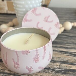 Floral Jasmine Paisley Pink Candle Holder